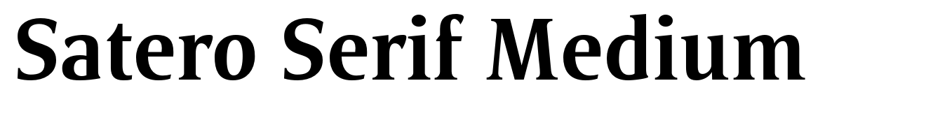 Satero Serif Medium